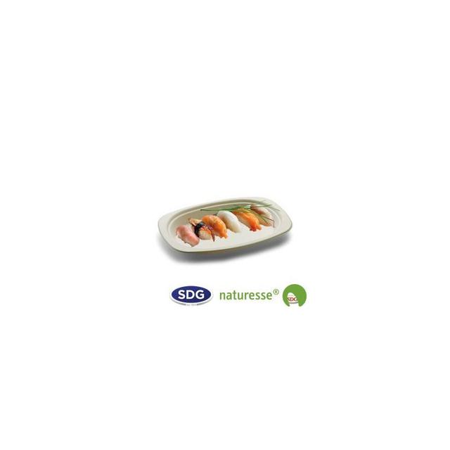 Assiette Ovale Pulpe de Cellulose 23x16 cm - SDG - Lot de 500