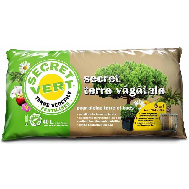 Terreau bio secret terre végétale 40 litres