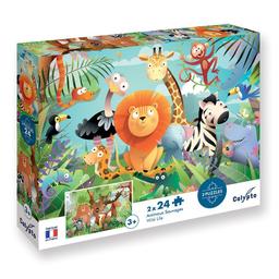 Puzzle 2 x 24 pcs Animaux Sauvages - Calypto