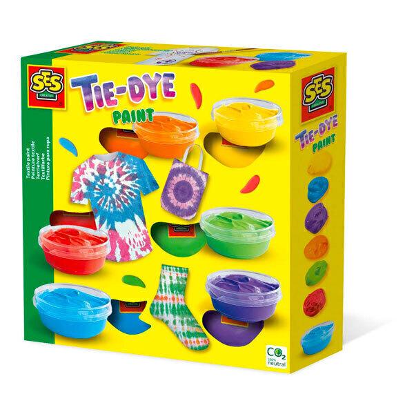 Kit de 6 peintures pour textile tie-dye - Dès 5 ans