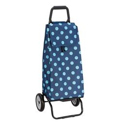 Poussette 2 roues Carlux 55L pois bleu