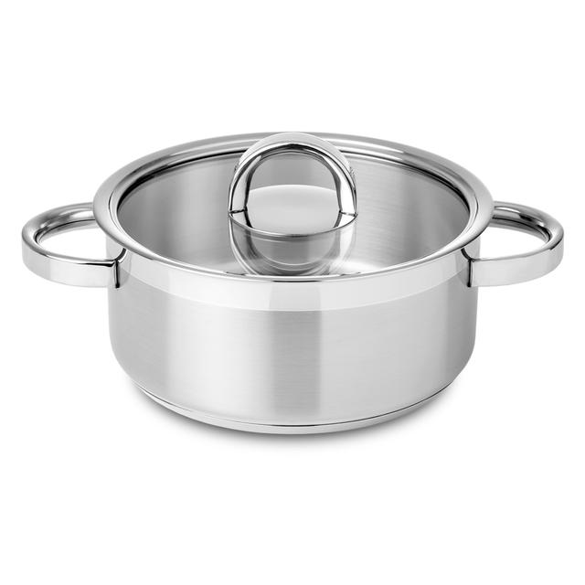 Faitout 24 cm inox Atlantico Glass 4.2 L