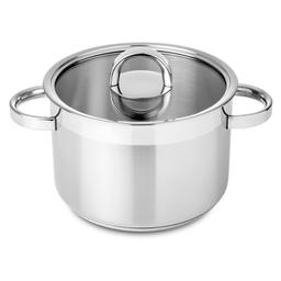 Marmite 28 cm inox Atlantico Glass 10.3 L