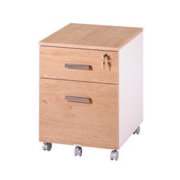 Caisson de Bureau 2 Tiroirs Blanc Chêne