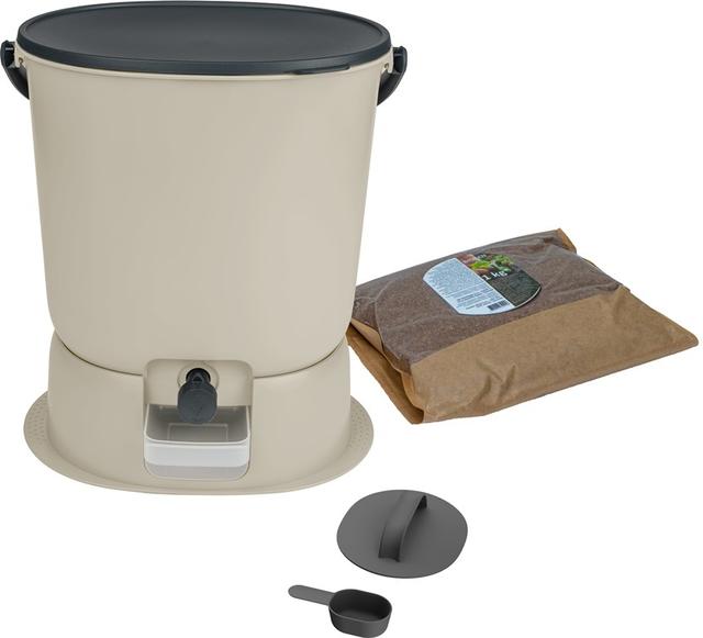 Composteur Bokashi Essential 15,3L +1Kg Activateur,Crème