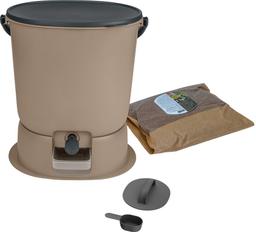 Composteur Bokashi Essential 15,3L +1Kg Activateur,Marron