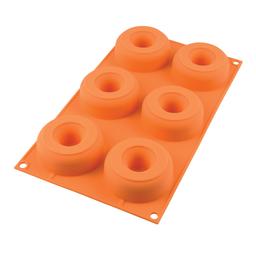 Moule pour 6 donuts en silicone 7,5 cm