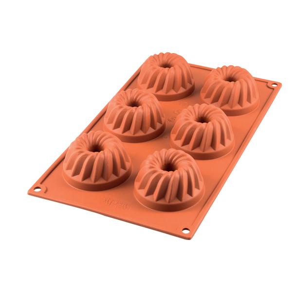 Moule silicone 6 mini kougelhopf 7 cm