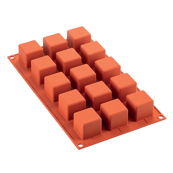 Moule en silicone 15 cubes 3,5x3,5 cm