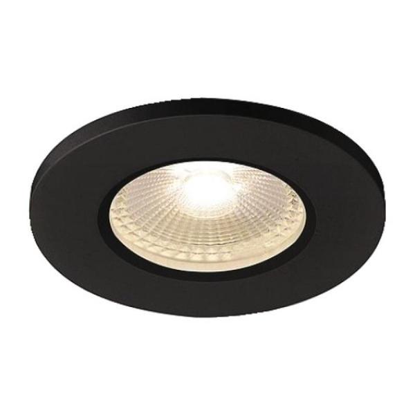 Spot encastré LED Kamuela eco 6,5W noir 3000°K