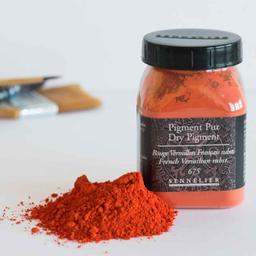 Pigment pour création de peinture - pot 100 g - Rouge vermillon