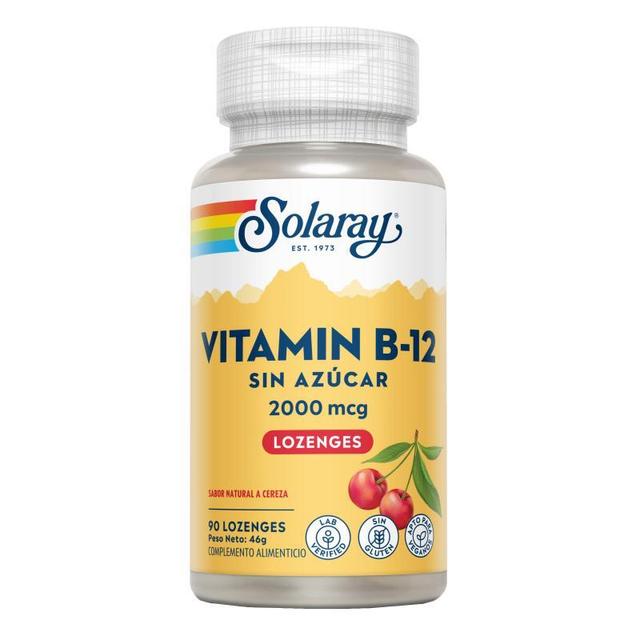 Vitamine B12 2000 mcg Solaray, 90 comprimés sublinguaux