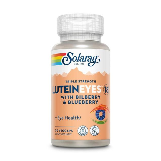 Lutéine Vision 18 mg Solaray, 30 capsules