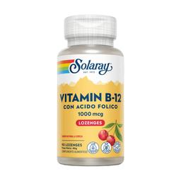 Vitamine B-12 avec acide folique 90 capsules de 1000μg (Cerise)