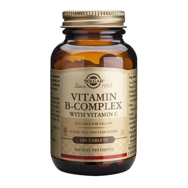 Vitamines B-Complex avec vitamine C Solgar, 100 comprimés