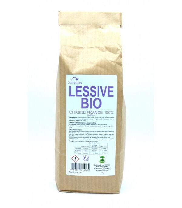 Lessive en poudre lavandin bio 1 kg