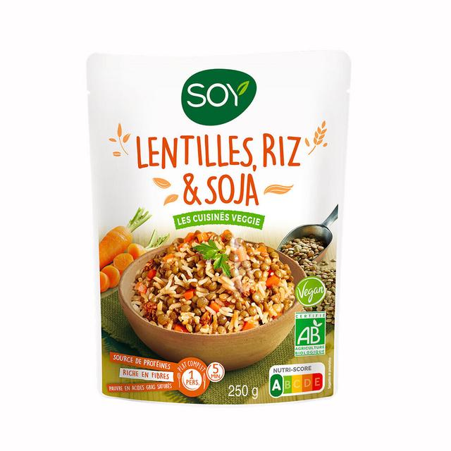 Lentilles, riz et soja 250g