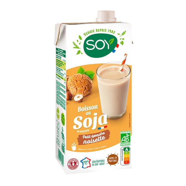 Boisson végétale au soja petit épeautre et noisette 1L