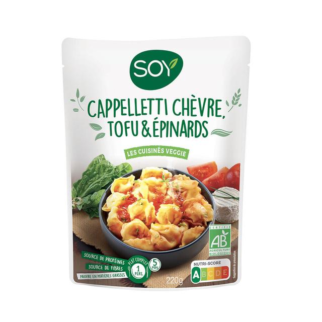 Pâtes cappelletti chèvre, tofu et épinards 220g