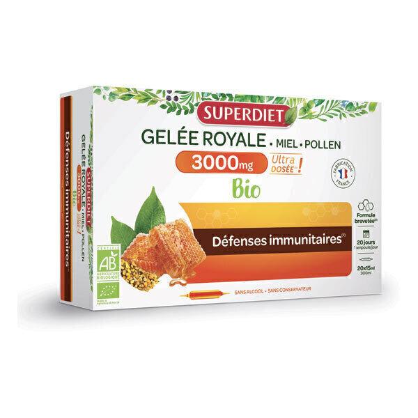 Gelée royale 3000mg bio 20x15ml