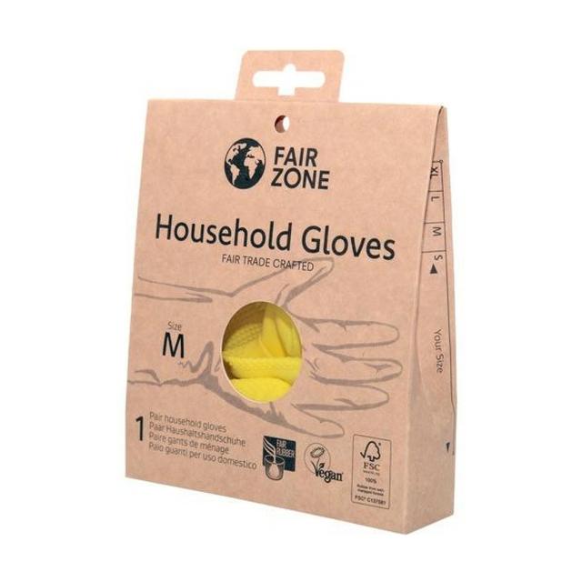 100% gants de ménage en latex naturel taille M sans plastique 2