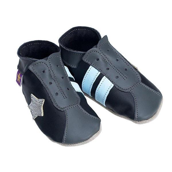 Chaussons Retro noir et gris 6-12 mois