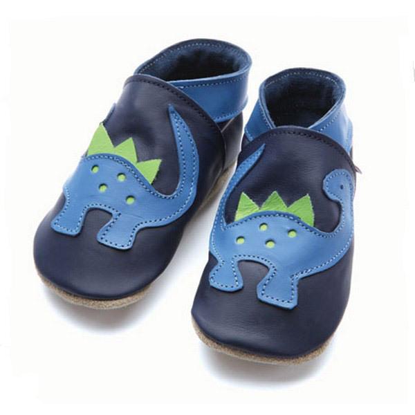 Chaussons cuir Dinosaure 0-6 mois