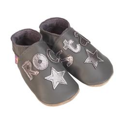 Chaussons Cuir Rock Star Gris 0-6 mois