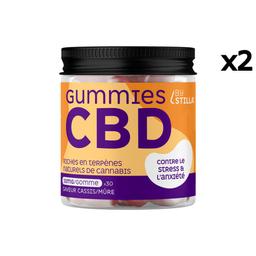 Lot 2 x 30 Gummies CBD Détente, Cassis Mûres, 2x300mg