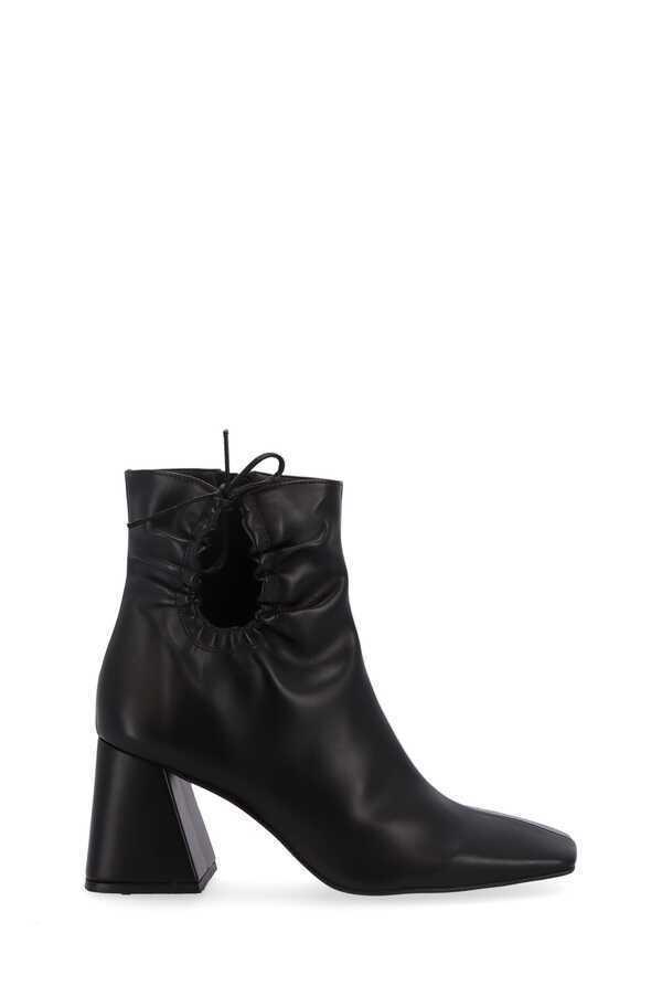 Pigment - Bottines en cuir vegan noir