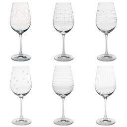 Coffret de 6 verres à pied Graphik 35 cl