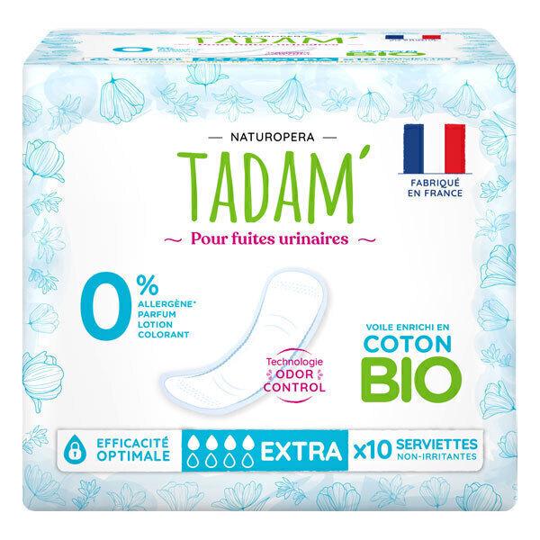 10 Serviettes Extra pour fuites urinaires