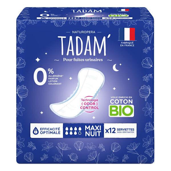 12 Serviettes Maxi Night pour fuites urinaires