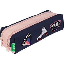 Trousse Double Lily Bleu/Rose