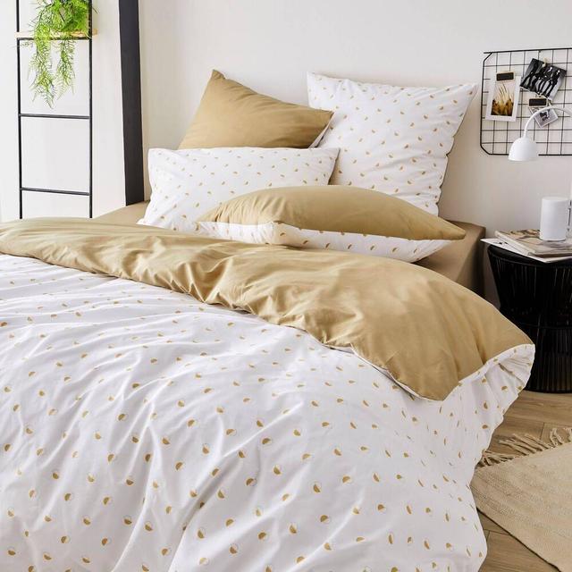 Housse de couette percale Alex Moka TRADILINGE