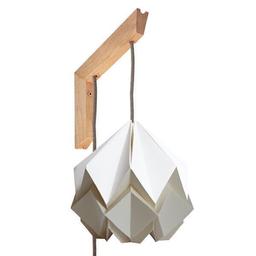 Applique murale en bois et suspension Origami Bicolore en Papier