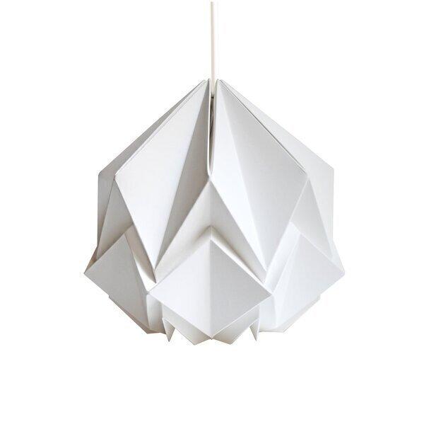 Suspension Origami Couleur Uni en Papier - Taille S