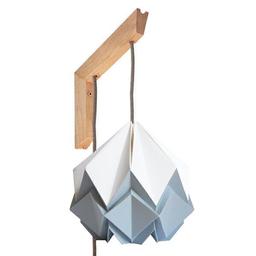 Applique murale en bois et suspension Origami Bicolore en Papier