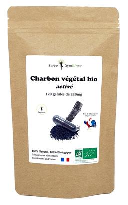 Charbon végétal activé Bio - 120 gélules de 330mg