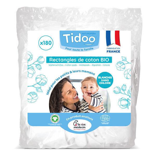 Family pads, rectangles de coton bio x180