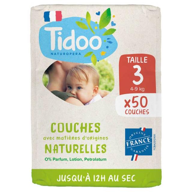 50 couches écologiques françaises T3 (4-9kg)