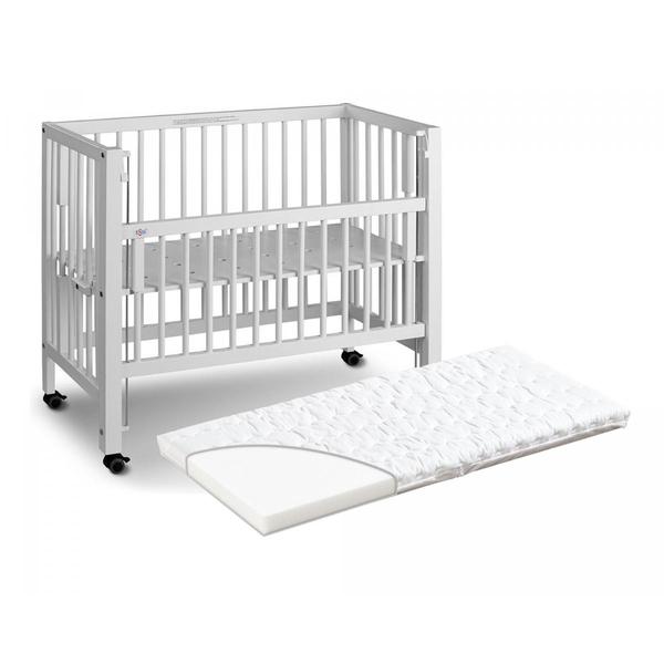 Lit blanc avec matelas 90x40