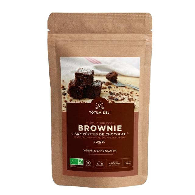 Préparation pour brownie aux pépites de chocolat noir 70%