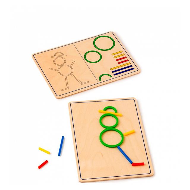 Jeux éducatif Bagues et bâtons - jeu Montessori