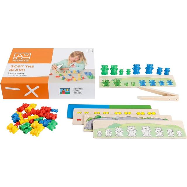 Tailles et Couleurs - Trier les ours - jeu Montessori