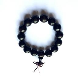 Bracelet mala tibétain - Bois de santal noir