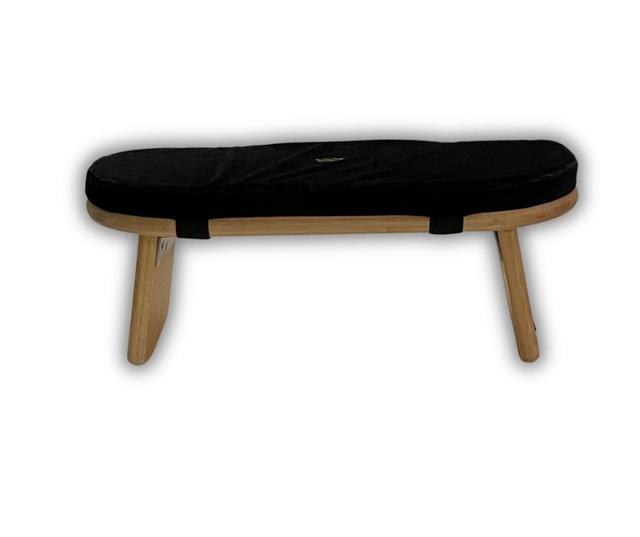 Banc de méditation pliable noir lotus avec coussin et sac