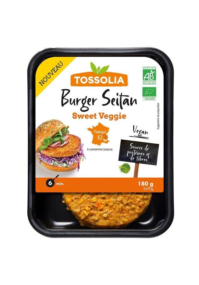 Burger seitan patate douce et carotte 2x90g