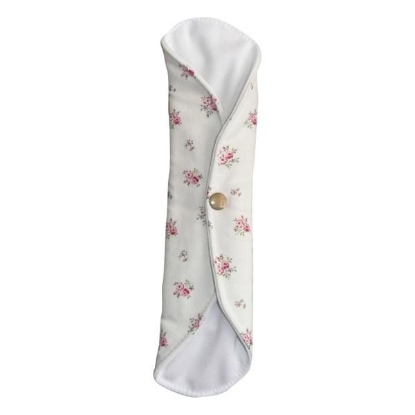 Serviette Hygiénique Nuit Lavable Roses Coton Bio