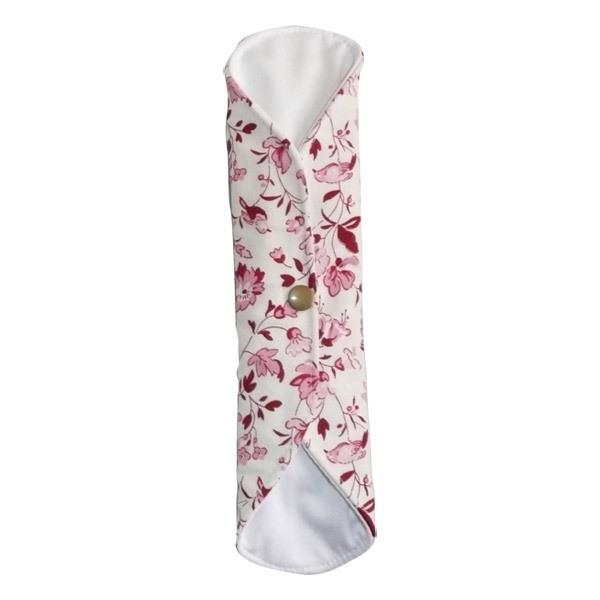 Serviette Hygiénique Nuit Lavable Fleurs Oiseaux Coton Bio